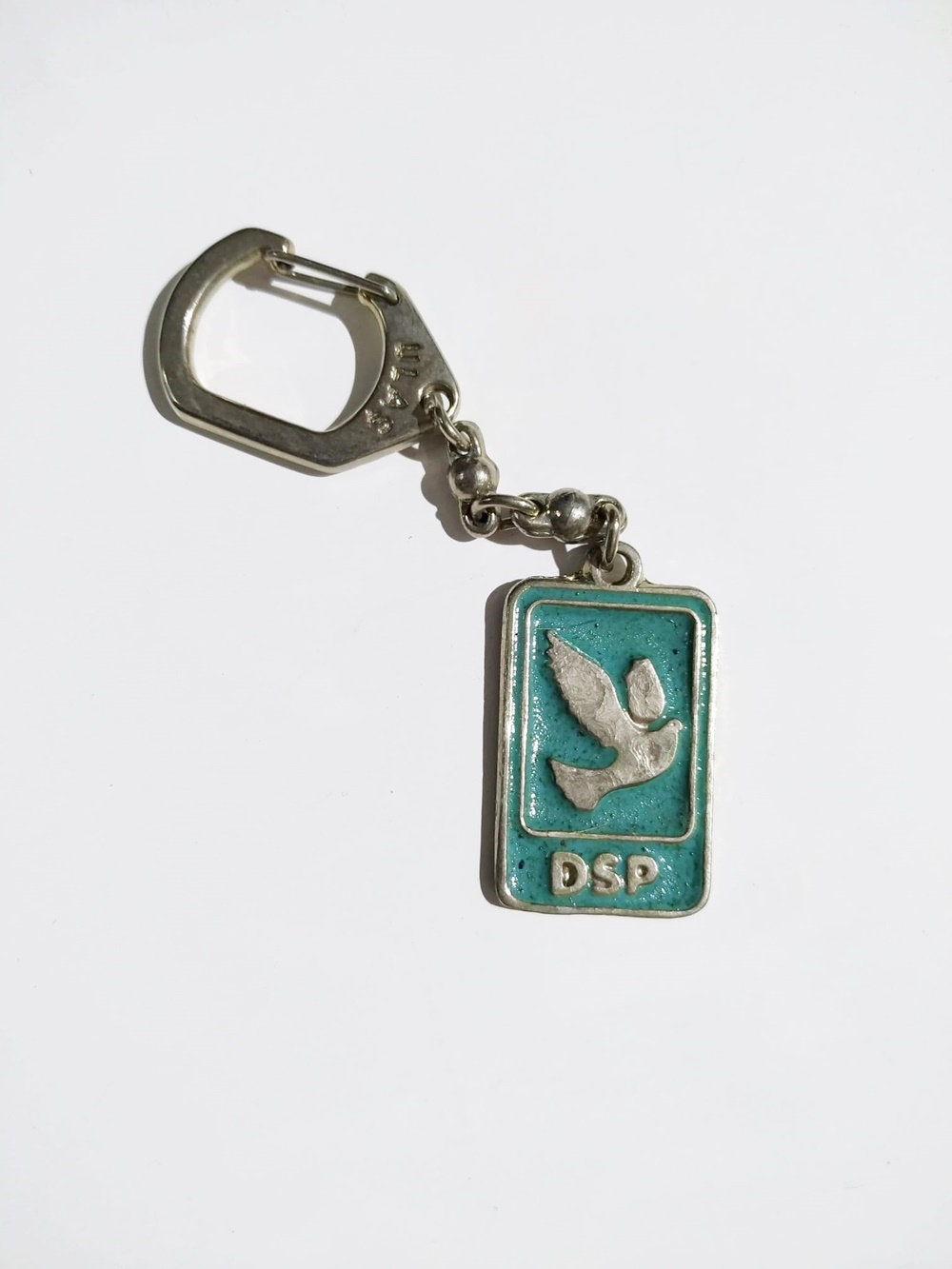 DSP / Demokratik Sol Parti - Metal mavi anahtarlık