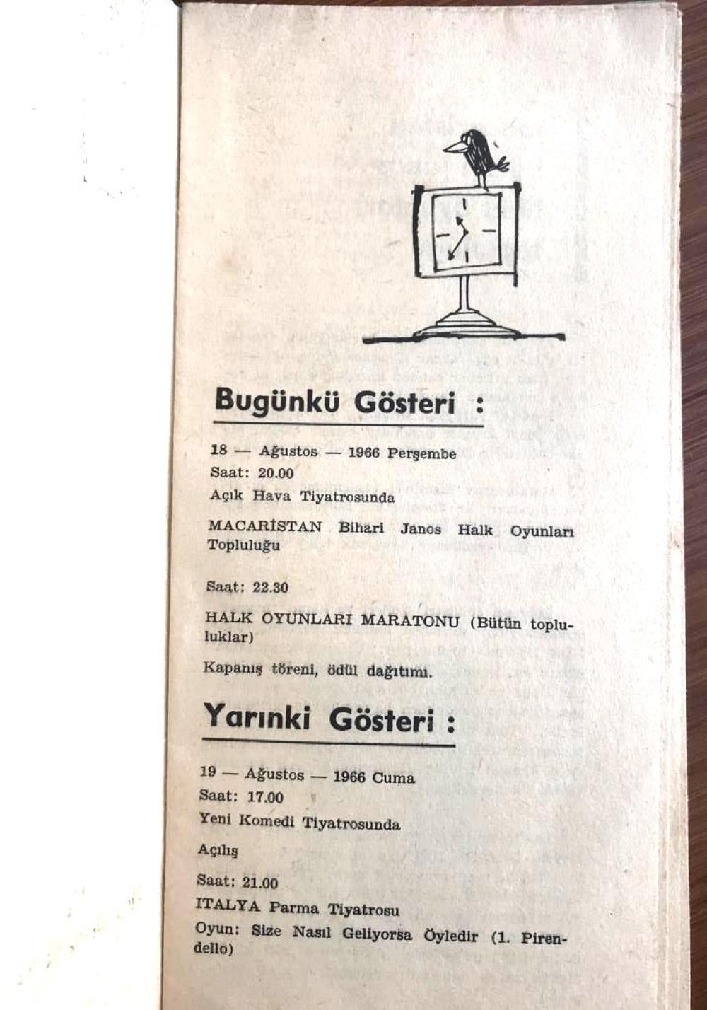 Türkiye Milli Talebe Federasyonu Günlük Journal 1966 - Macaristan Bihari Halk Oyunları