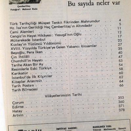 Cami alemleri, Beyoğlu Pera iken, Hayat Tarih dergisi, 1 Haziran 1968, Sayı: 5 Kızılay'ın yüzüncü yıldönümü - Kitap