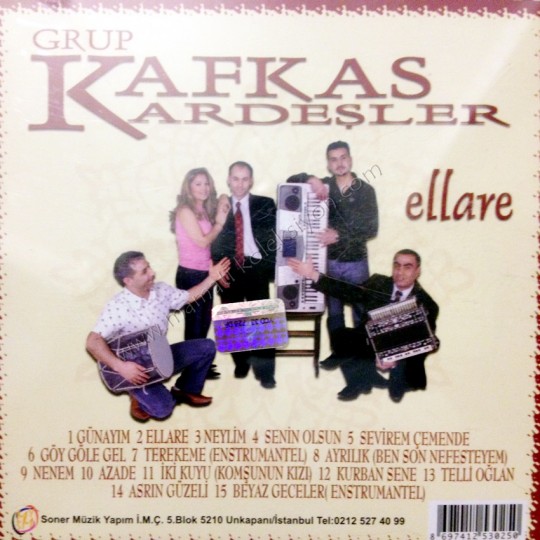 Ellare Grup Kafkas Kardeşler Türk Halk Müziği Cd