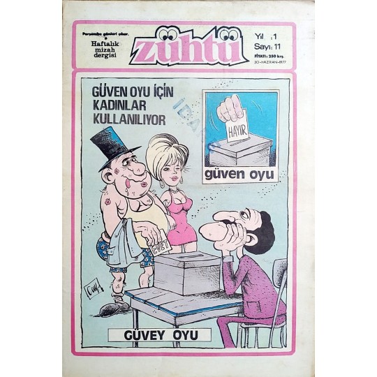 Zühtü - Haftalık Mizah Dergisi / 11 sayı 21 Nisan 1977 - Dergi
