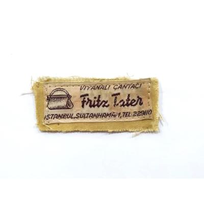 Viyanalı çantacı Fritz TATER - Kumaş çanta etiketi