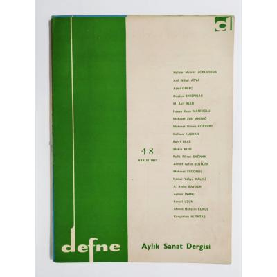 Defne Haftalık Sanat Dergisi / Sayı: 48 Aralık 1967 - Dergi