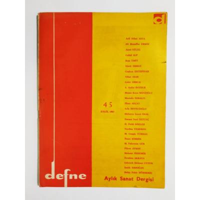 Defne Haftalık Sanat Dergisi / Sayı:45 Eylül 1967 - Dergi