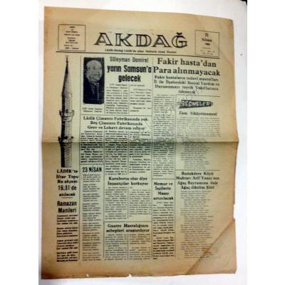 Akdağ gazetesi - 23 Nisan 1988  Ladik - Akdağ - Efemera