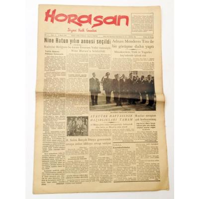 Erzurum Horasan gazetesi - 9 Mayıs 1955 - Efemera