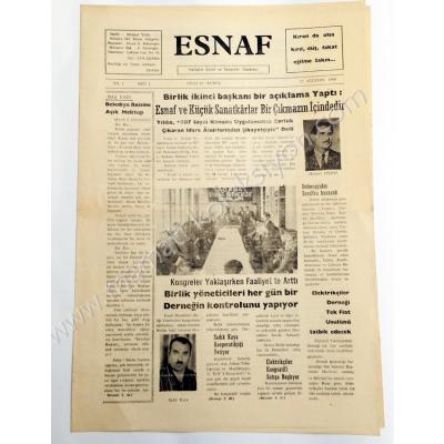 Esnaf gazetesi, 27 Ağustos 1968, Sayı:2 Adana - Efemera