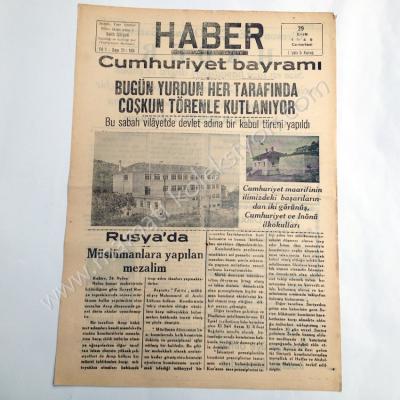 Haber Gündelik Siyasi Gazete, 29 Ekim 1949, Sayı:166 Giresun, 29 Ekim - Efemera