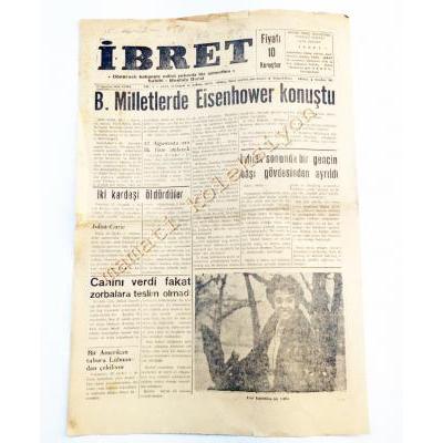 İbret gazetesi - 15Ağustos 1958 - Efemera