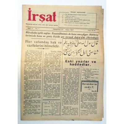İrşat gazetesi - 24 Nisan 1947 - Efemera