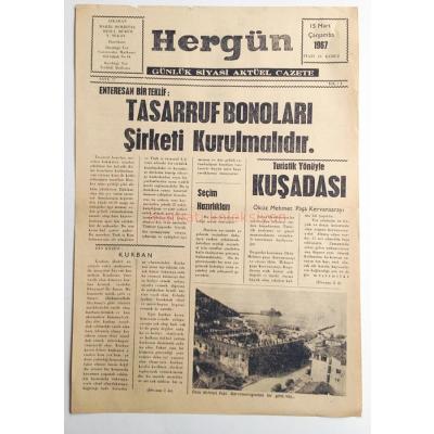 İzmir Hergün gazetesi, 15 Mart 1967 - Efemera
