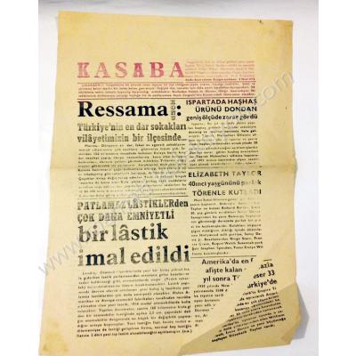 Kasaba gazetesi, 3 Mart 1972, Sayı:1 Turgutlu - Efemera