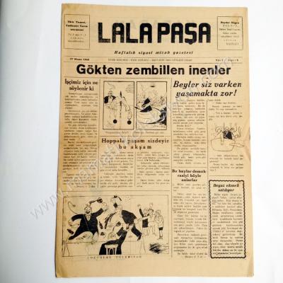 Lala paşa, haftalık siyasi mizah gazetesi, 27 Nisan 1948, Sayı:8 - Efemera