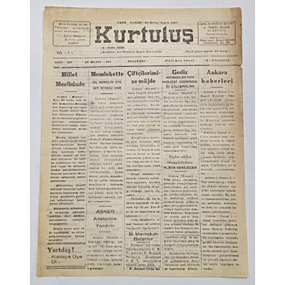 MANİSA Kurtuluş gazetesi, 8 Eylül 1922 - Efemera