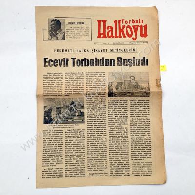 Torbalı Halkoyu gazetesi, 25 Mart 1976, Sayı:3 Ecevit - Efemera