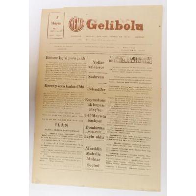 Yeni Gelibolu gazetesi - 5 Mayıs 1987 - Efemera