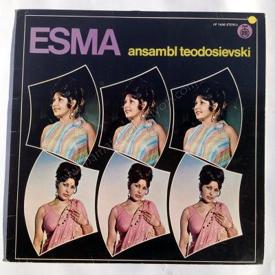 Esma ansambl teodovski   - Long Play Balkan müzikleri mavi kapaklı - Plak