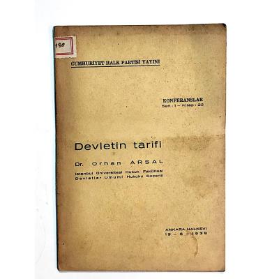 Devletin Tarifi - Orhan ARSAL - Kitap