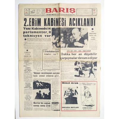 2. Erim kabinesi açıklandı / 12 Aralık 1971 - Gazete