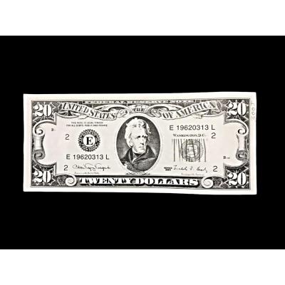20 Dolar / Jumbo boy 10x23.5 cm - Şaka ve reklam paraları