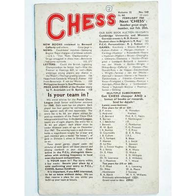 Chess No: 549 / 1968 - Magazine, dergi