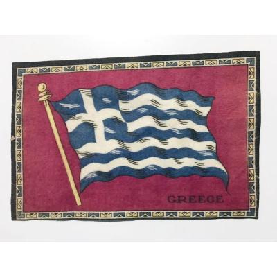 Greece / Yunanistan - 1910'lar Tütün promosyonu, 14x21 kumaş bayrak