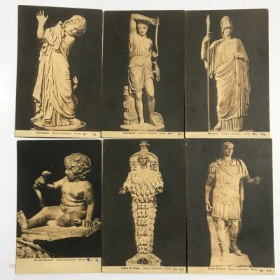 Innocenza, Amazonne, Minerva, Ercole Giovane, Diana Di Efeso, Cesare - 6 Adet yüzyıllık kartpostal