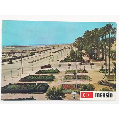 Mersin parktan bir görünüş - Postadan geçmiş. kaşeli Kartpostal