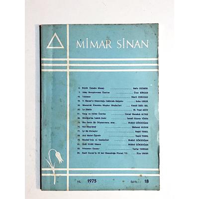 Mimar Sinan Dergisi Sayı:18 / 1975 - Dergi