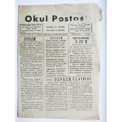 Okul Postası dergisi 23 Mart 1953 Adana 