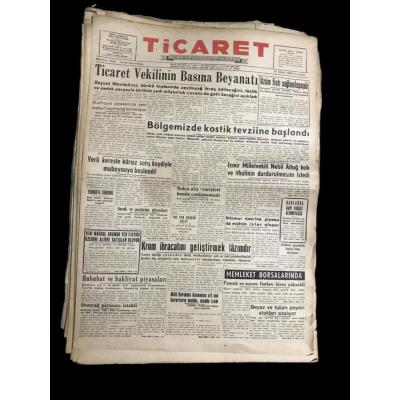 Ticaret Günlük Siyasi Ticari Gazete 1956 - 40 sayı