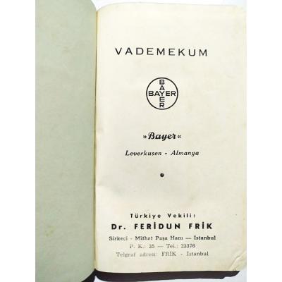 Vademekum Bayer - 1951 yılı Fabrika ve ilaç tanıtım / Kitap