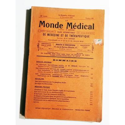 Le Monde Medical / De Medecine et de therapeutique 4 Novembre 1938 - Dergi