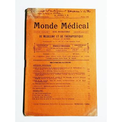 Le Monde Medical / De Medecine et de therapeutique 1 - 15 Octobre 1923  - Dergi