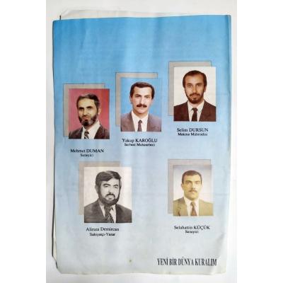 Refah Partisi İstanbul 2. bölge Milletvekili adayları / Seçim broşürü  - Efemera
