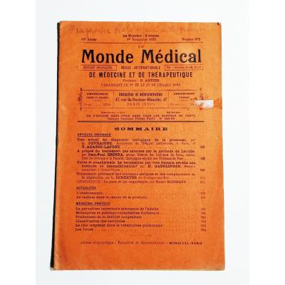 Le Monde Medical / De Medecine et de therapeutique 4 Novembre 1935 - Dergi