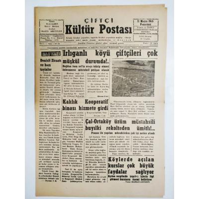 DENİZLİ Çiftçi Kültür Postası gazetesi, 31 MAYIS 1965 - Eski Gazete