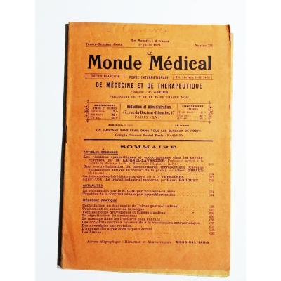 Le Monde Medical / De Medecine et de therapeutique 1 Juillet 1928 - Dergi