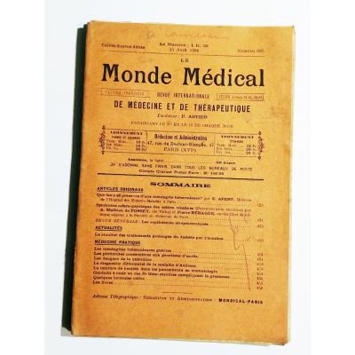 Le Monde Medical / De Medecine et de therapeutique 15 Avril 1926 - Dergi