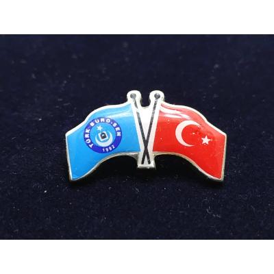 Türk Büro Sen 1992 - Türk bayraklı rozet