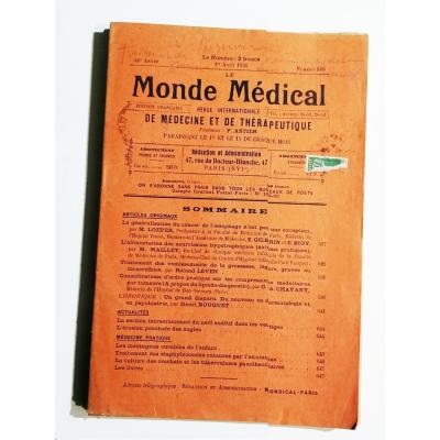 Le Monde Medical / De Medecine et de therapeutique 1 Avril 1936 - Dergi