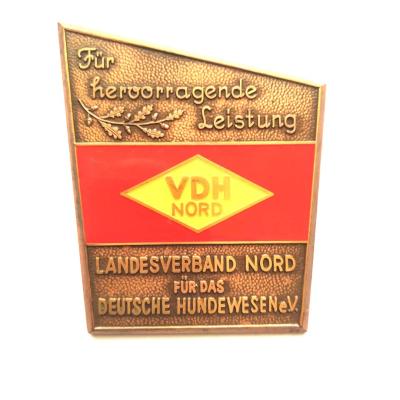 Für hervorragende Leistung VDH NORD Landesverband / 6X7 cm Plaket