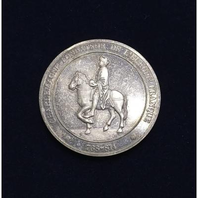 Charlemagne - Fondateur de L'Europe Franque 768 - 814 / Gümüş Fransız Madalya