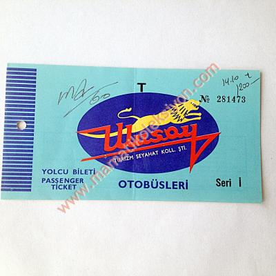 Ulusoy Turizm Seyahat - Otobüs bileti - T - Seri İ Eski Otobüs biletleri - Efemera