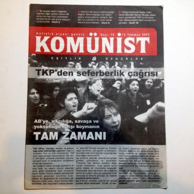 Haftalık siyasi gazete - Komunist - Sayı:75 Siyasi dergiler 2002-07-12T00:00:00.000 - Kitap