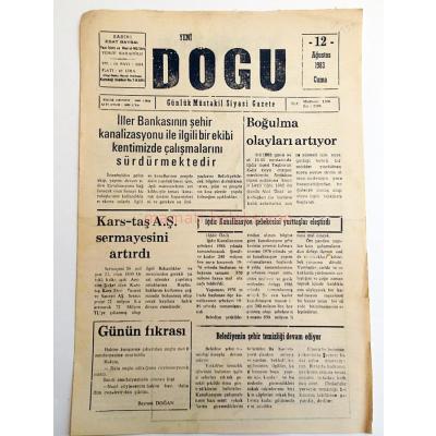 Kars Yeni doğu gazetesi, 12 Ağustos 1983 - Efemera