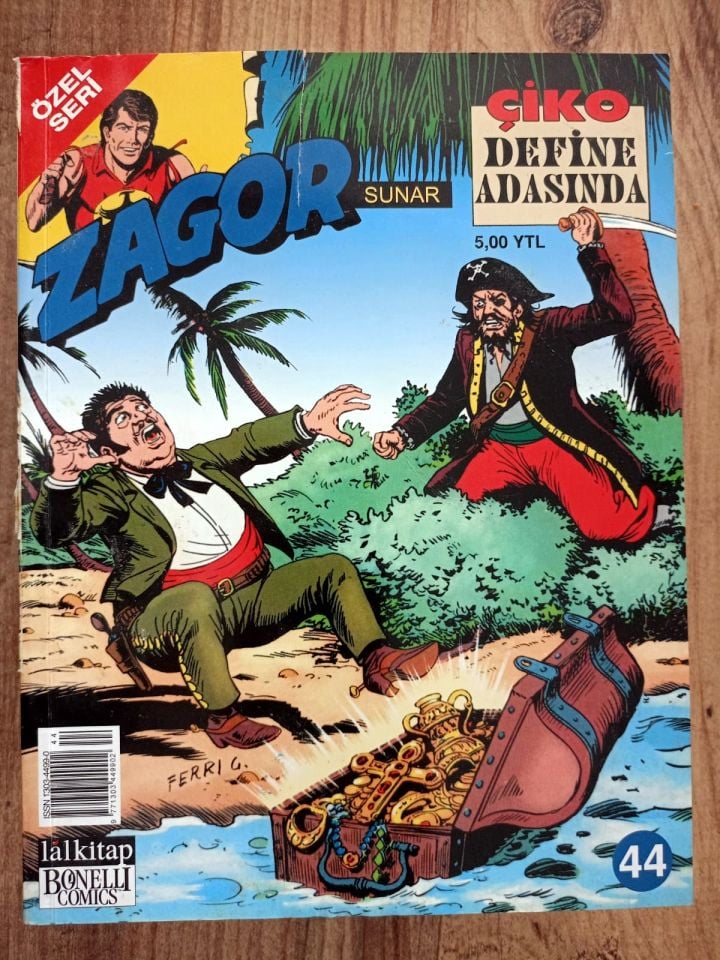 Zagor Sunar - Çiko define adasında - Sayı : 44 - Lal kitap / Çizgi Roman