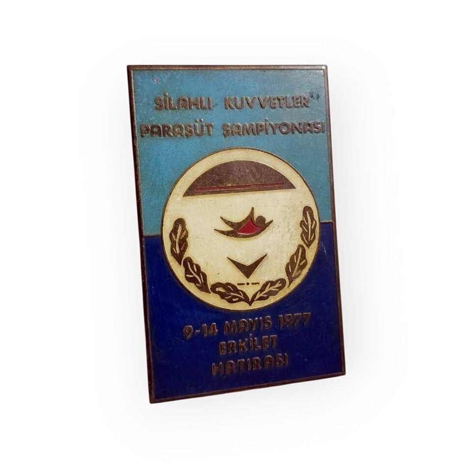 Silahlı Kuvvetler Paraşüt Şampiyonası 1977 Erkilet hatırası *5x8 plaket