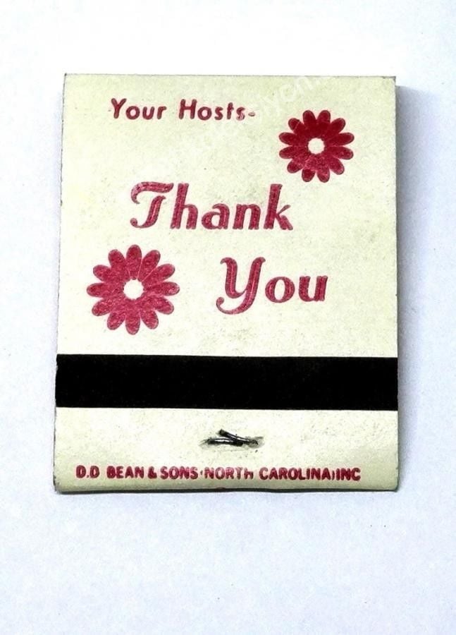 Your hosts Thank You  match - Kibrit