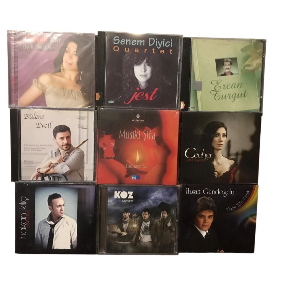 9  adet CD - Senem DİYİCİ, Ercan TURGUT, İhsan GÜNDOĞDU, Cevher, Bülent EVCİL, Musiki Şifa